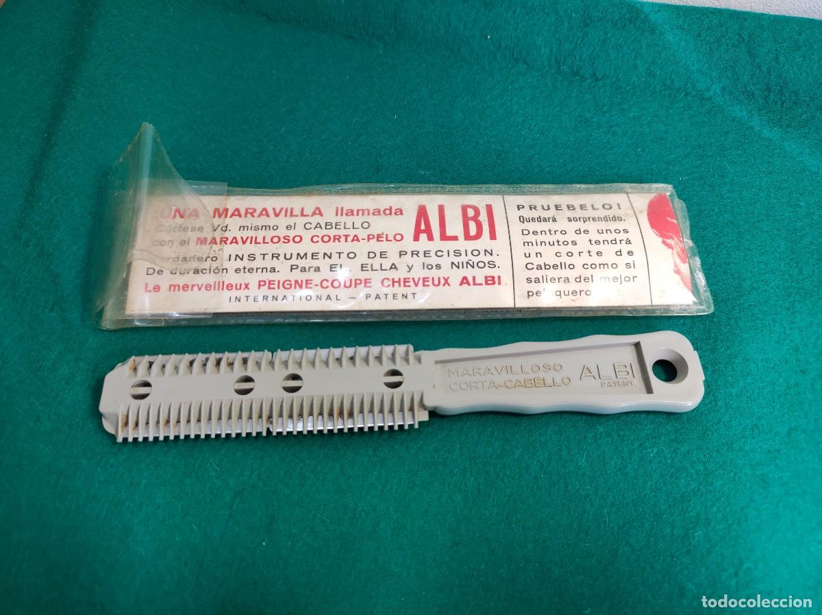 Antig&uuml;edades: Peine cortapelo ALBI en su estuche original