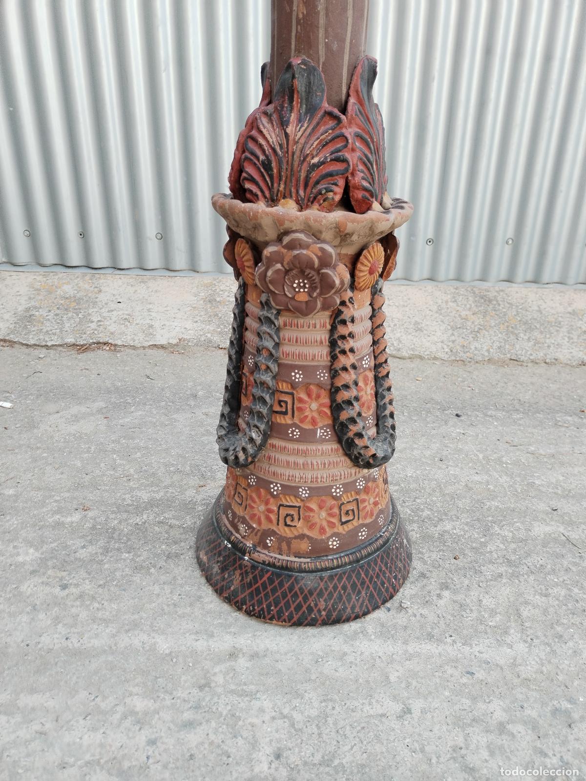 Antig&uuml;edades: jarron vintage de terracota - Foto 4