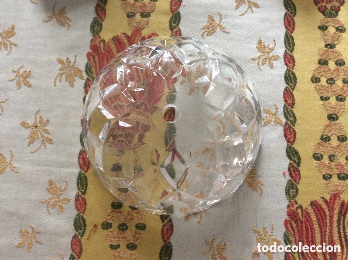 Antig&uuml;edades: Plato cristal para l&aacute;mpara - Foto 2