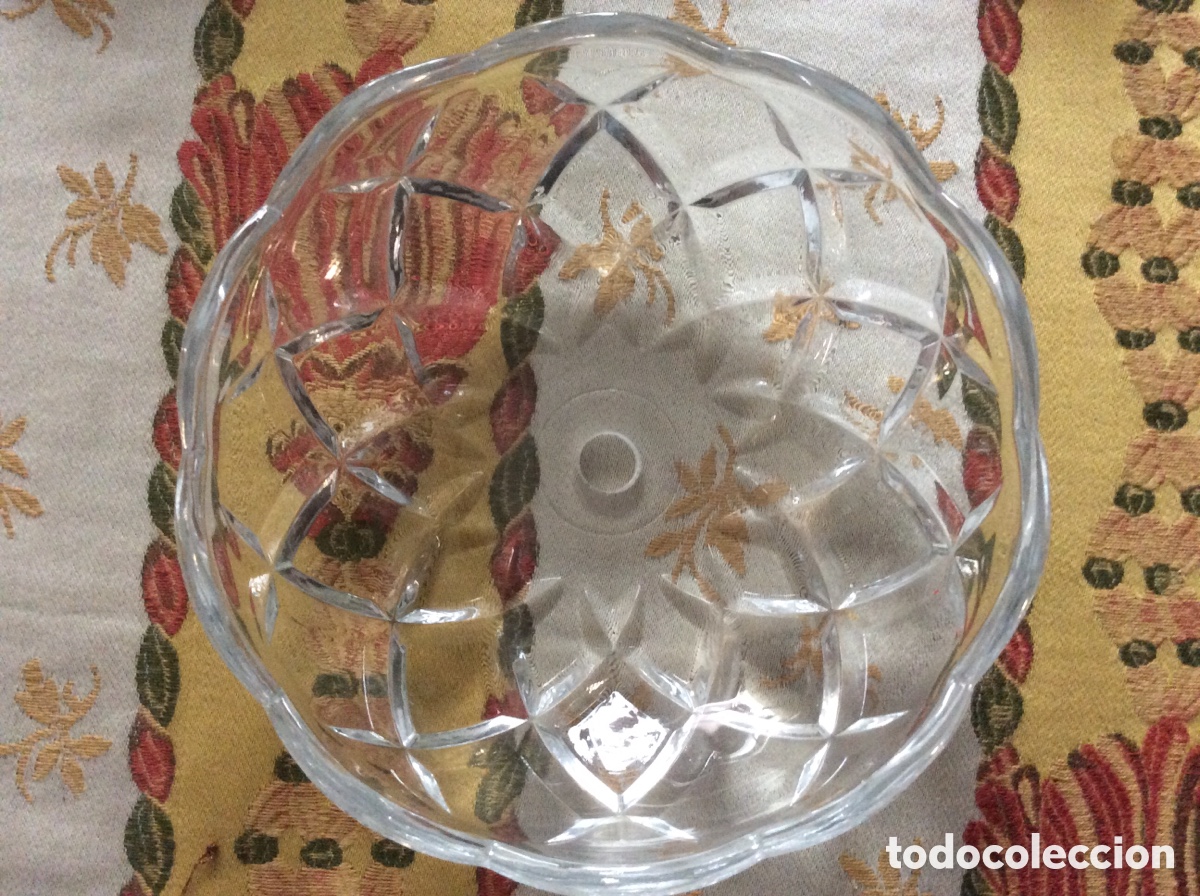 Antig&uuml;edades: Plato cristal para l&aacute;mpara - Foto 1