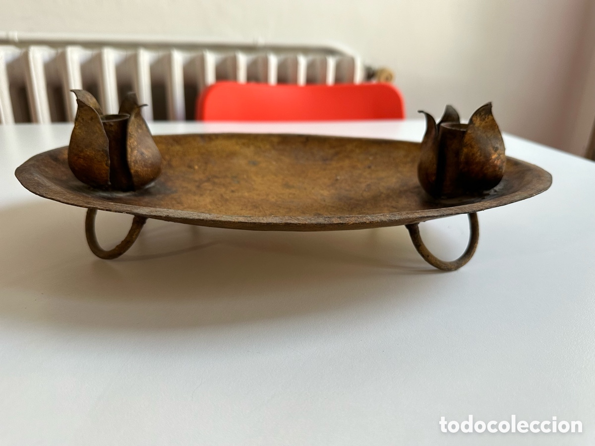 Antig&uuml;edades: Bandeja con candelabros - Foto 2