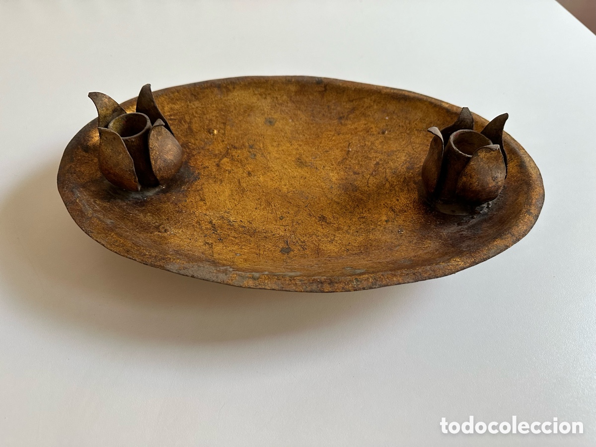 Antig&uuml;edades: Bandeja con candelabros - Foto 1