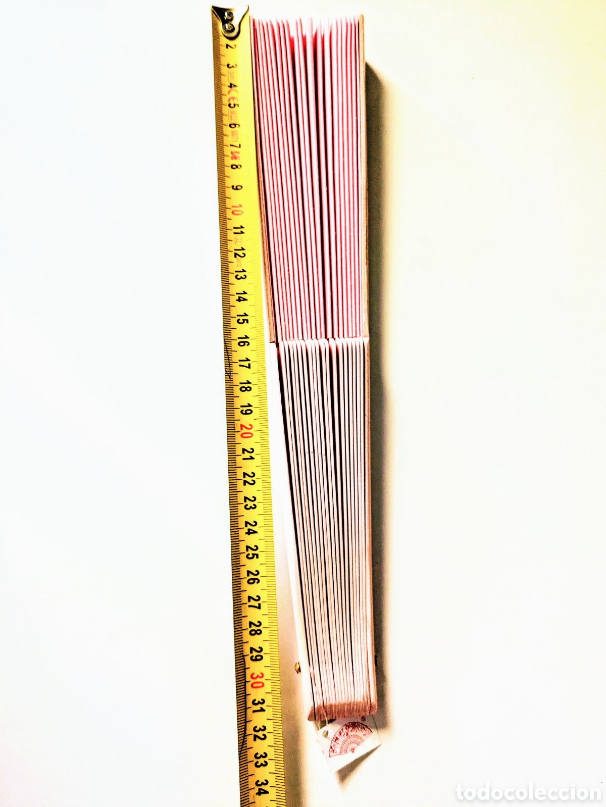 Antig&uuml;edades: Abanico Pericon Rosa 60 cm - Foto 2