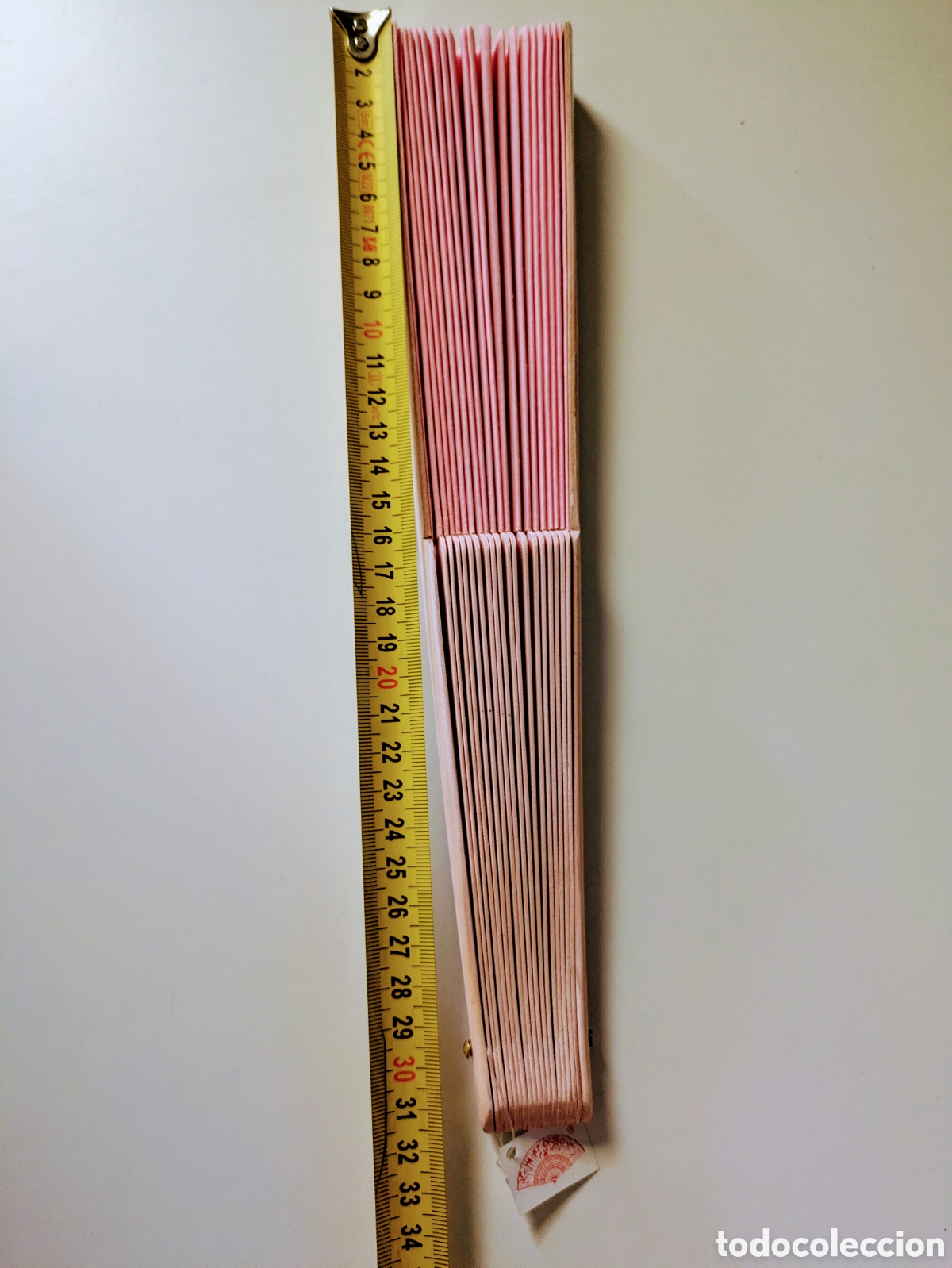Antig&uuml;edades: Abanico Pericon Rosa 60 cm - Foto 6