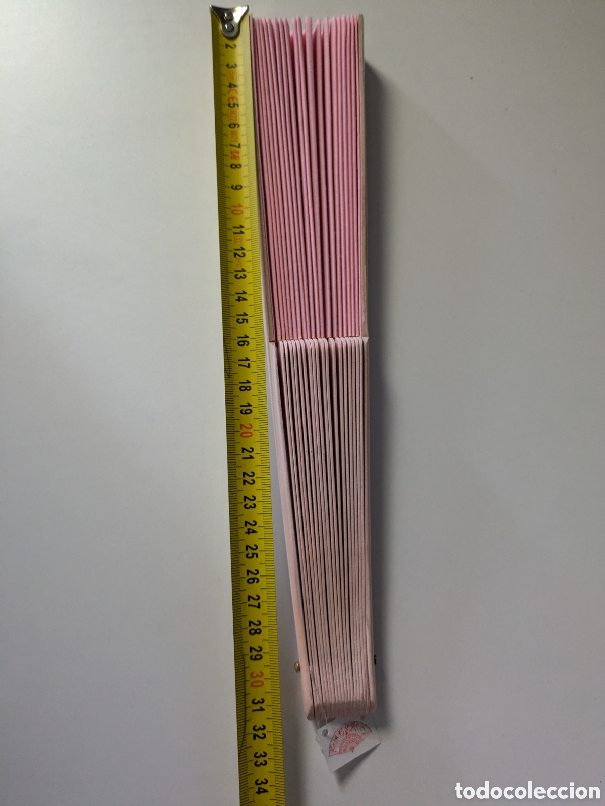 Antig&uuml;edades: Abanico Pericon Rosa 60 cm - Foto 7
