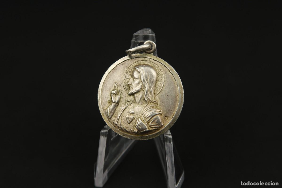 Antig&uuml;edades: Antigua Medalla Religiosa de Plata - Foto 6