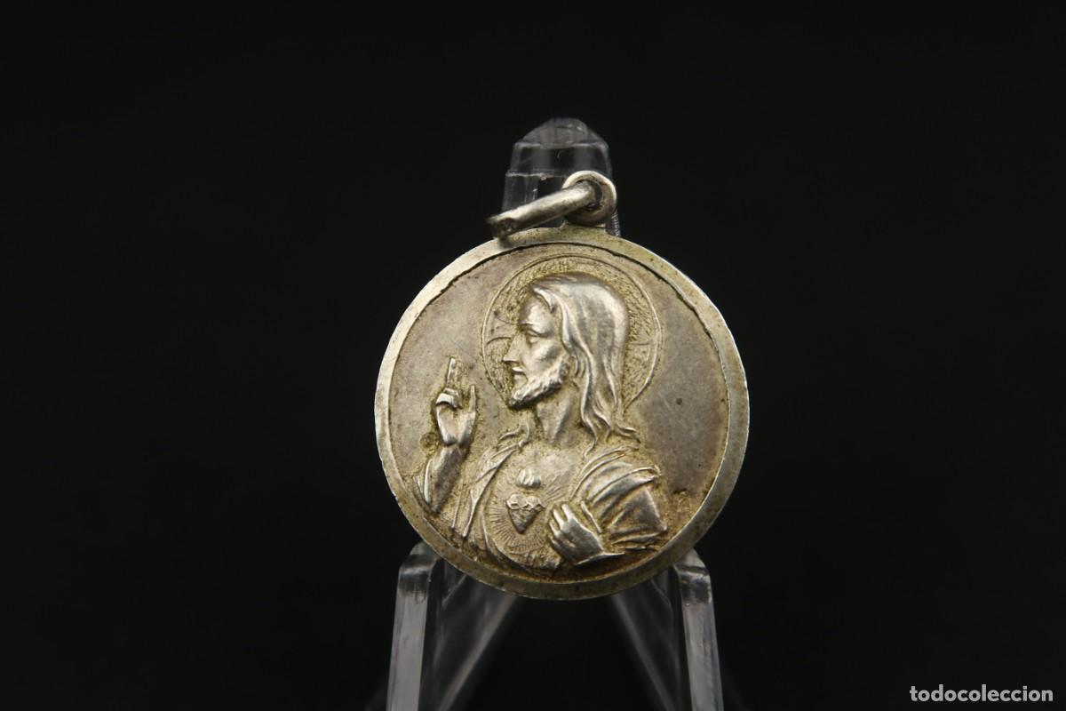Antig&uuml;edades: Antigua Medalla Religiosa de Plata - Foto 7