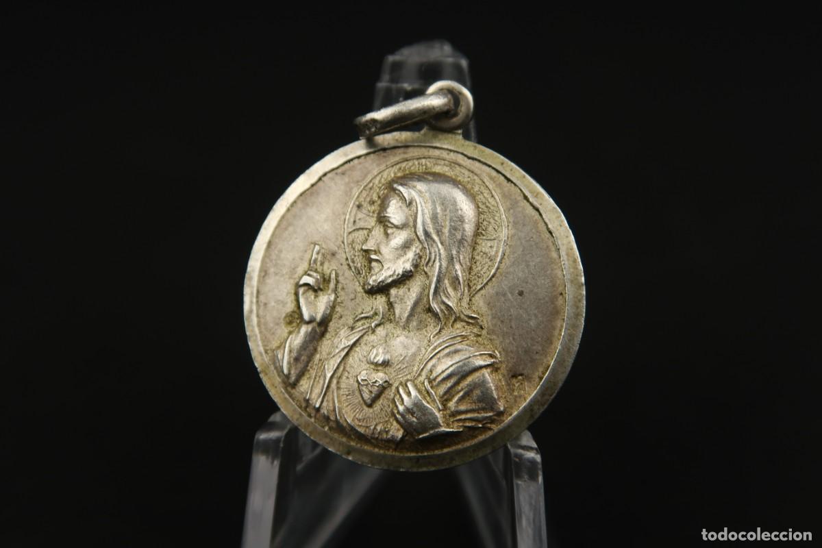 Antig&uuml;edades: Antigua Medalla Religiosa de Plata - Foto 8