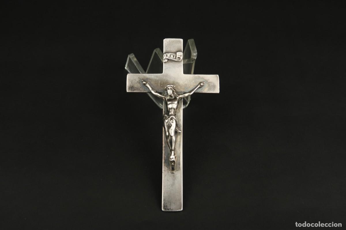 Antig&uuml;edades: Antiguo Crucifijo de Plata - Foto 1
