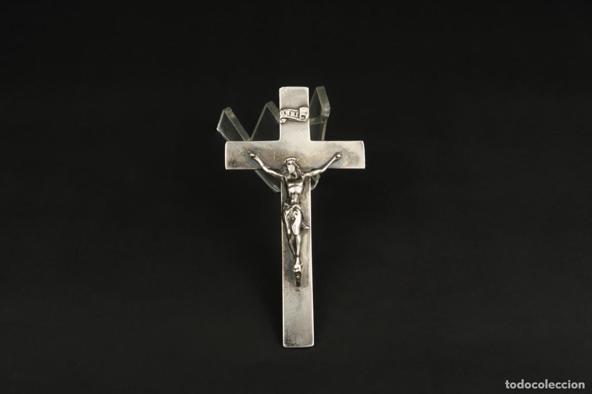 Antig&uuml;edades: Antiguo Crucifijo de Plata - Foto 2
