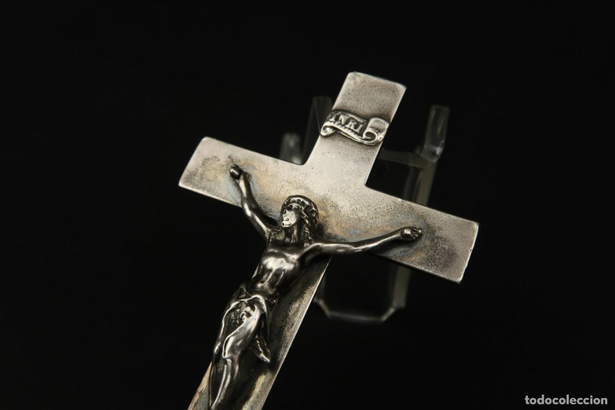 Antig&uuml;edades: Antiguo Crucifijo de Plata - Foto 7