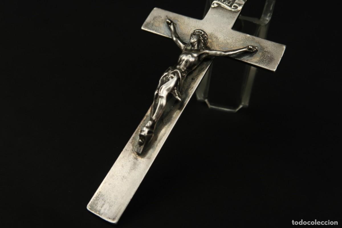 Antig&uuml;edades: Antiguo Crucifijo de Plata - Foto 8
