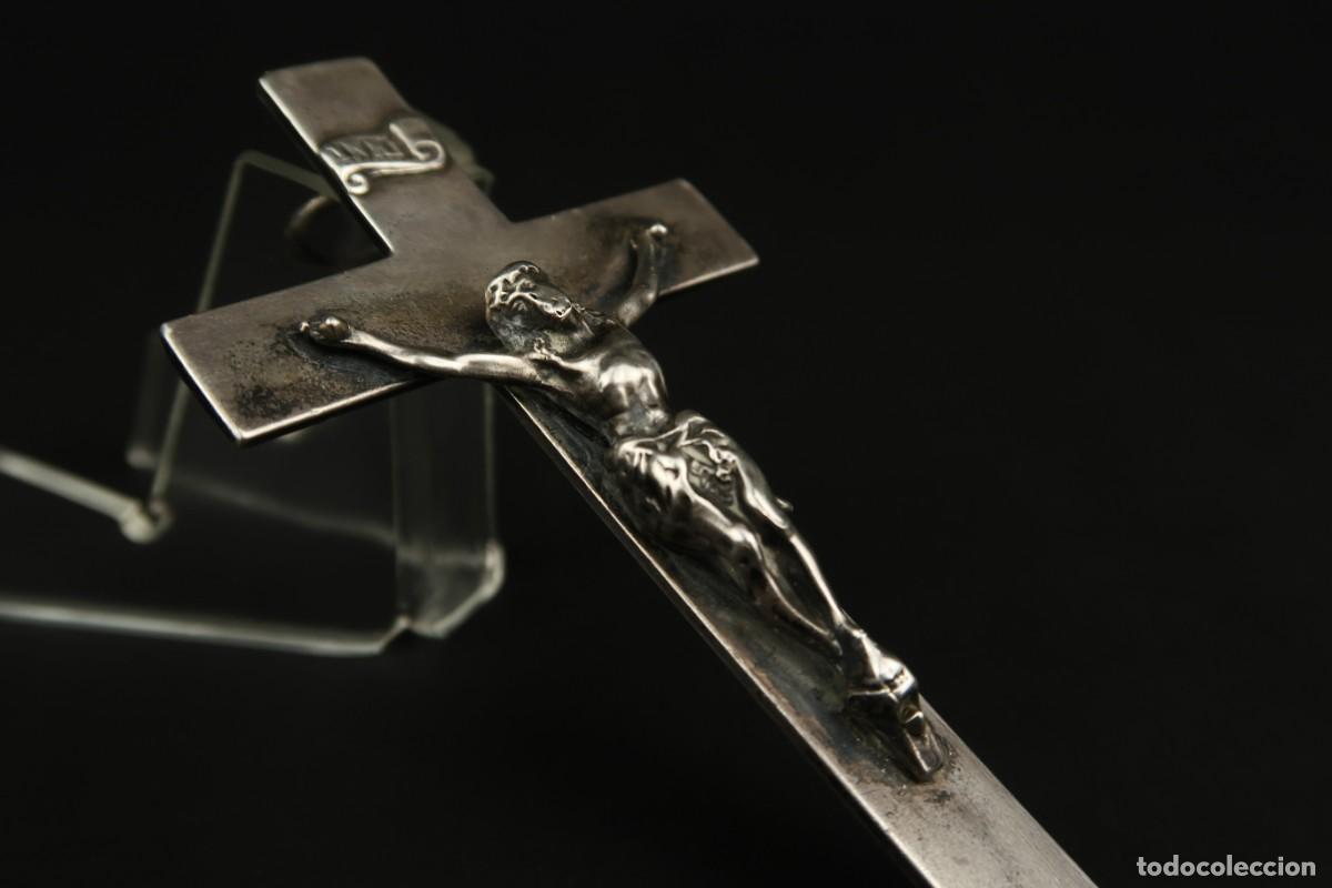 Antig&uuml;edades: Antiguo Crucifijo de Plata - Foto 10