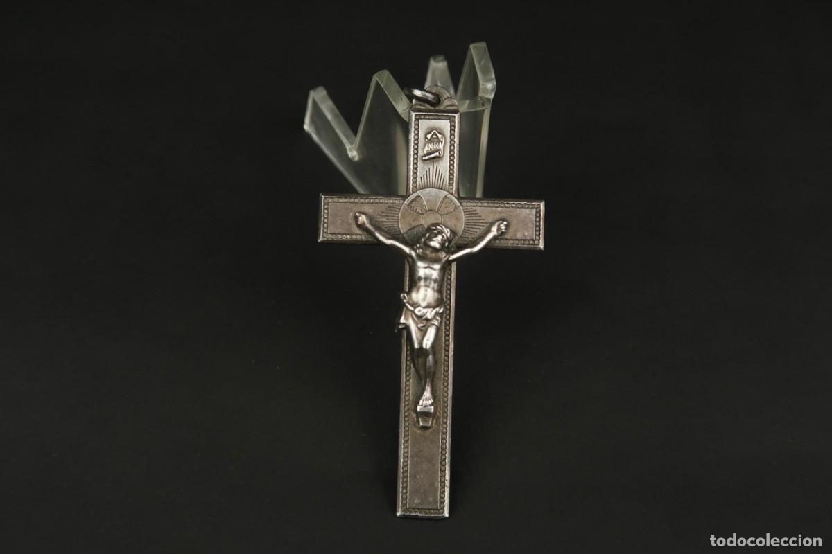 Antig&uuml;edades: Antiguo Crucifijo de Plata - Foto 1