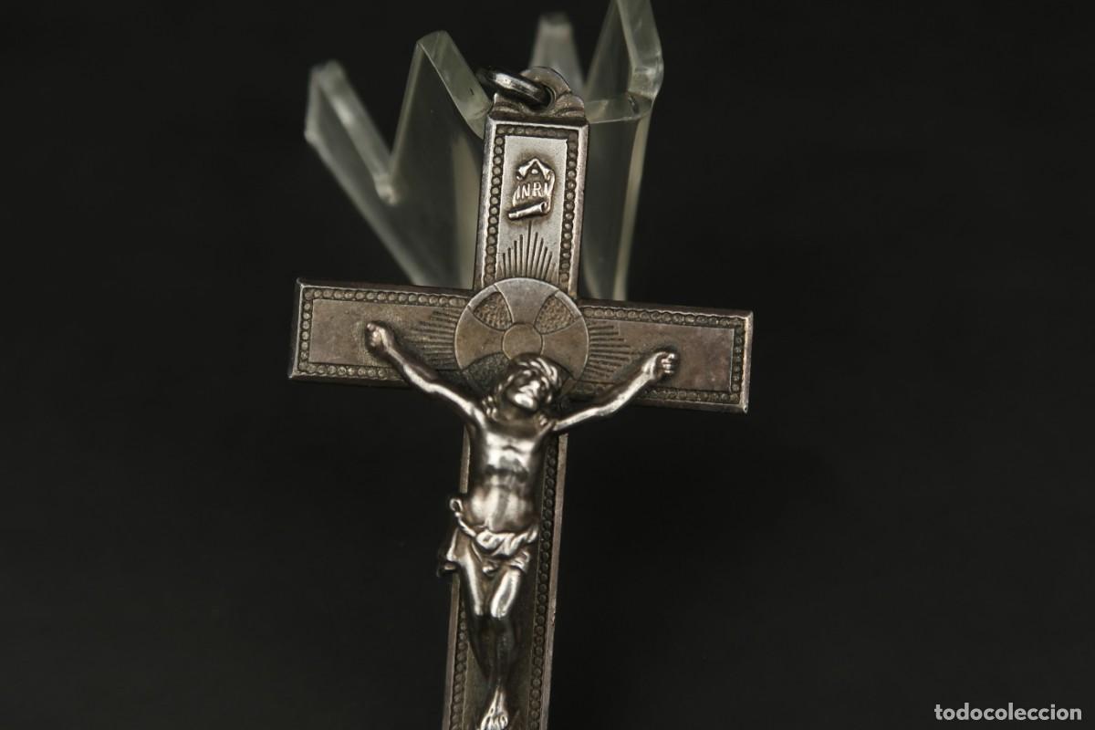 Antig&uuml;edades: Antiguo Crucifijo de Plata - Foto 3