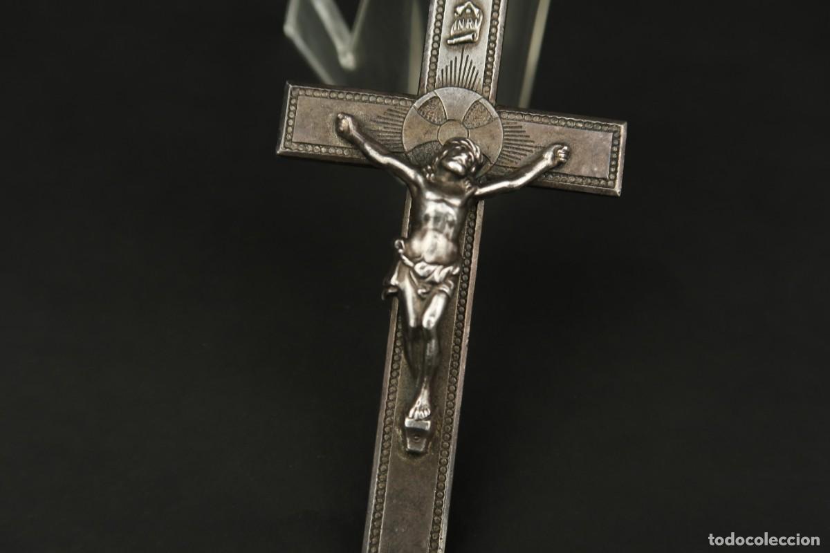 Antig&uuml;edades: Antiguo Crucifijo de Plata - Foto 4