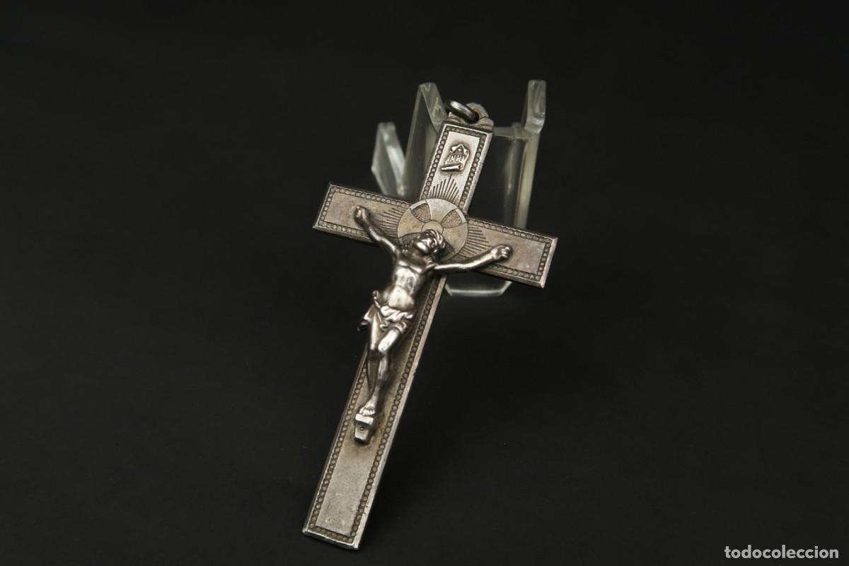 Antig&uuml;edades: Antiguo Crucifijo de Plata - Foto 6