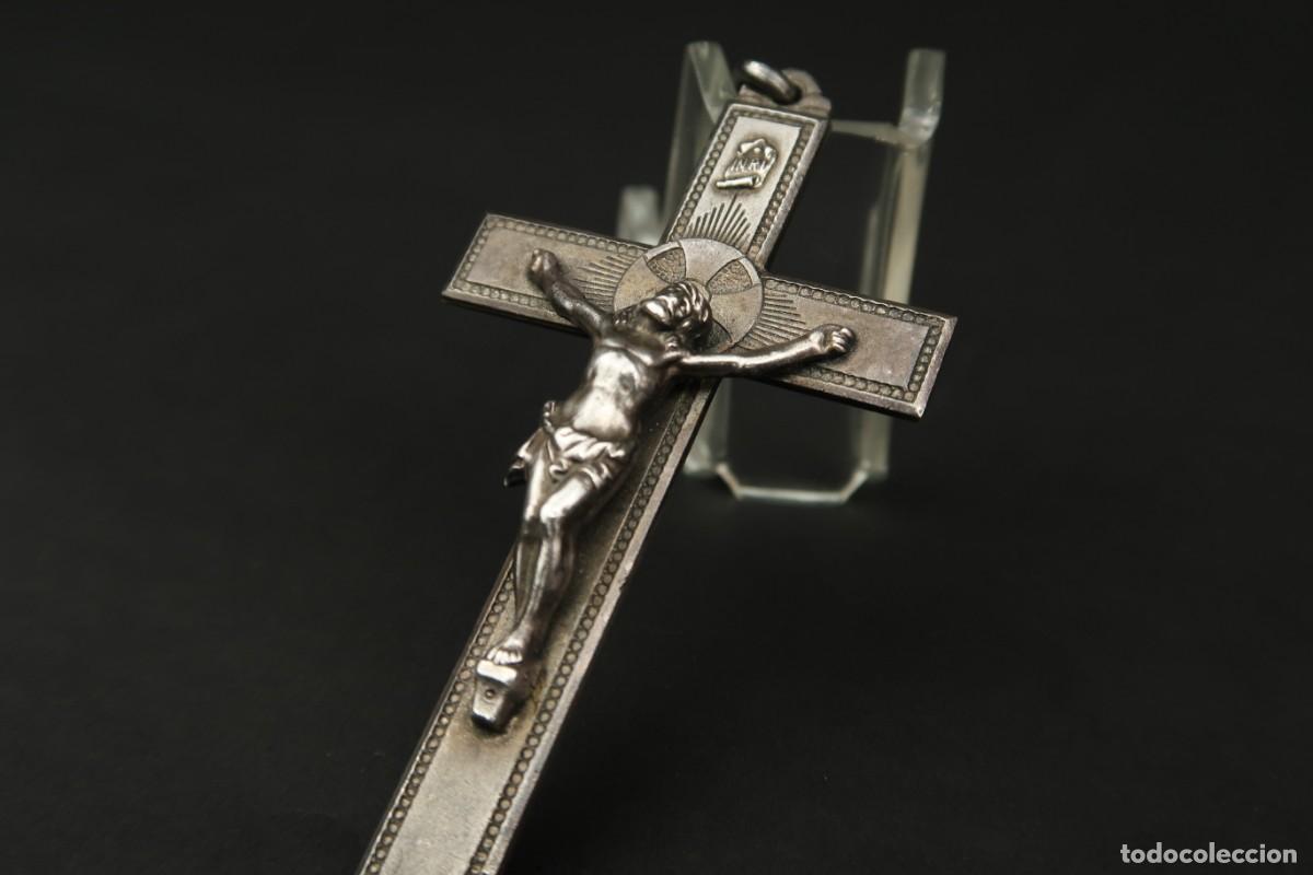 Antig&uuml;edades: Antiguo Crucifijo de Plata - Foto 7