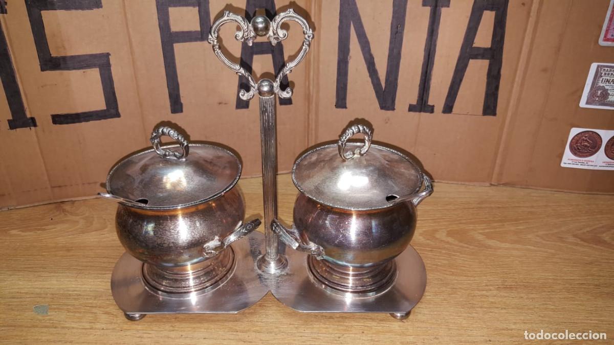 Antig&uuml;edades: ANTIGUA CAFETERA Y AZUCARERA DE ALPACA - Foto 1