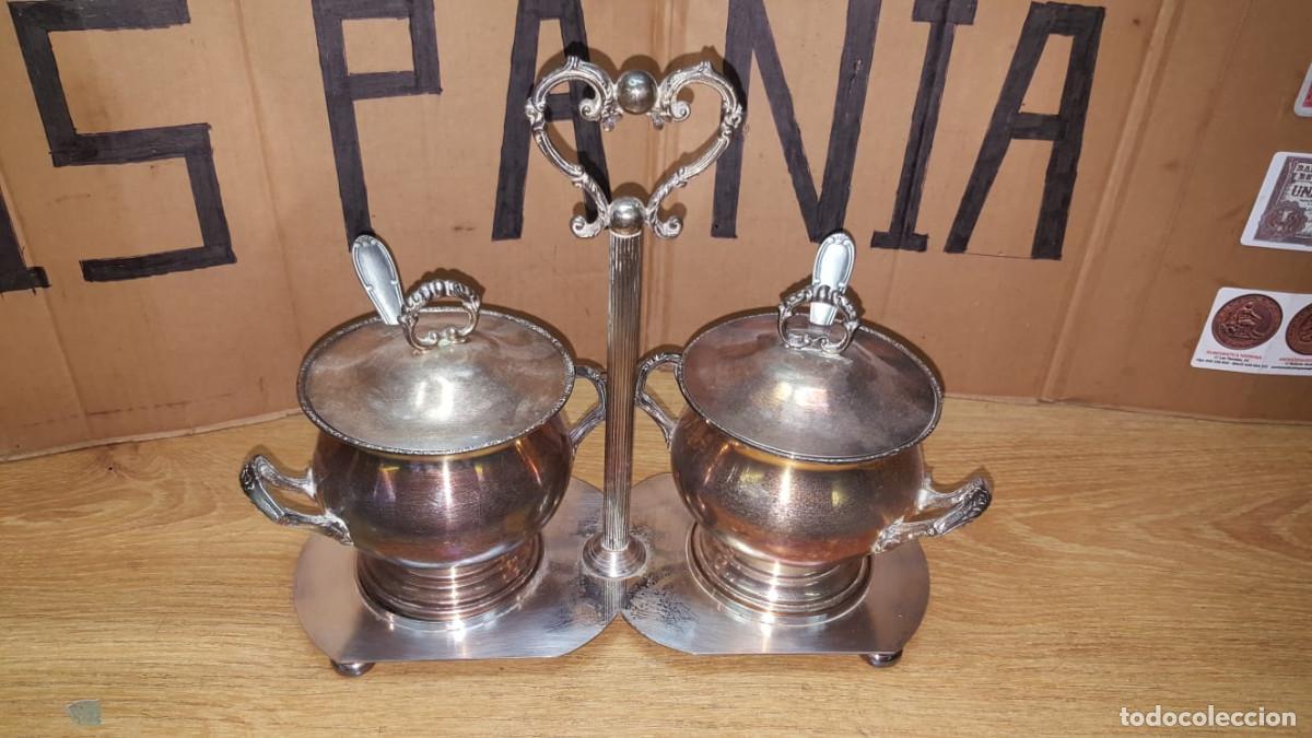 Antig&uuml;edades: ANTIGUA CAFETERA Y AZUCARERA DE ALPACA - Foto 3
