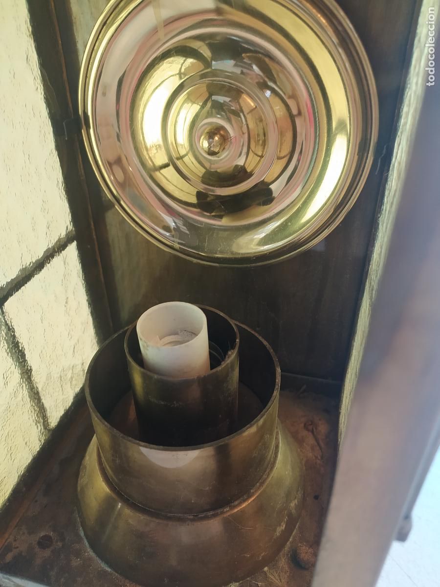 Antig&uuml;edades: Antiguo gran farol de barco electrificado. Funcionando - Foto 6