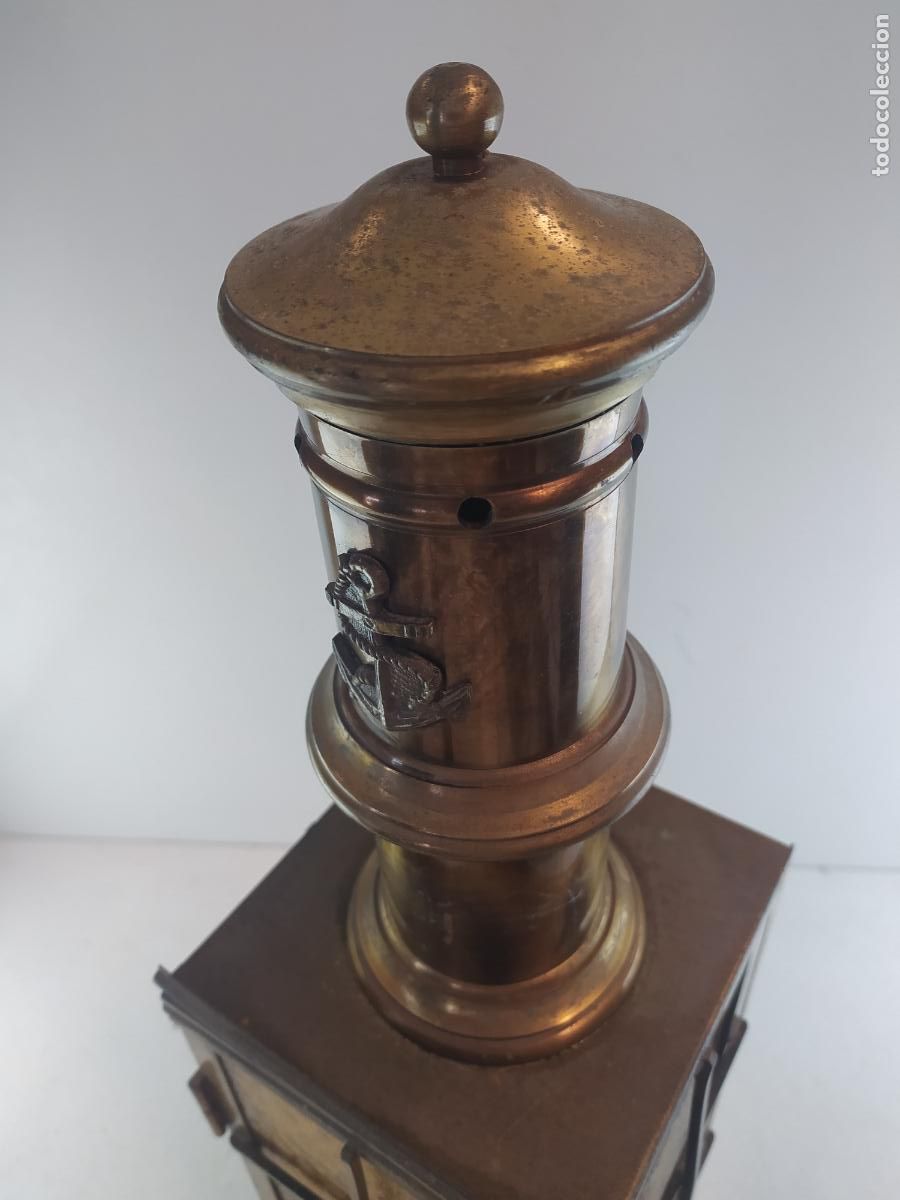 Antig&uuml;edades: Antiguo gran farol de barco electrificado. Funcionando - Foto 8