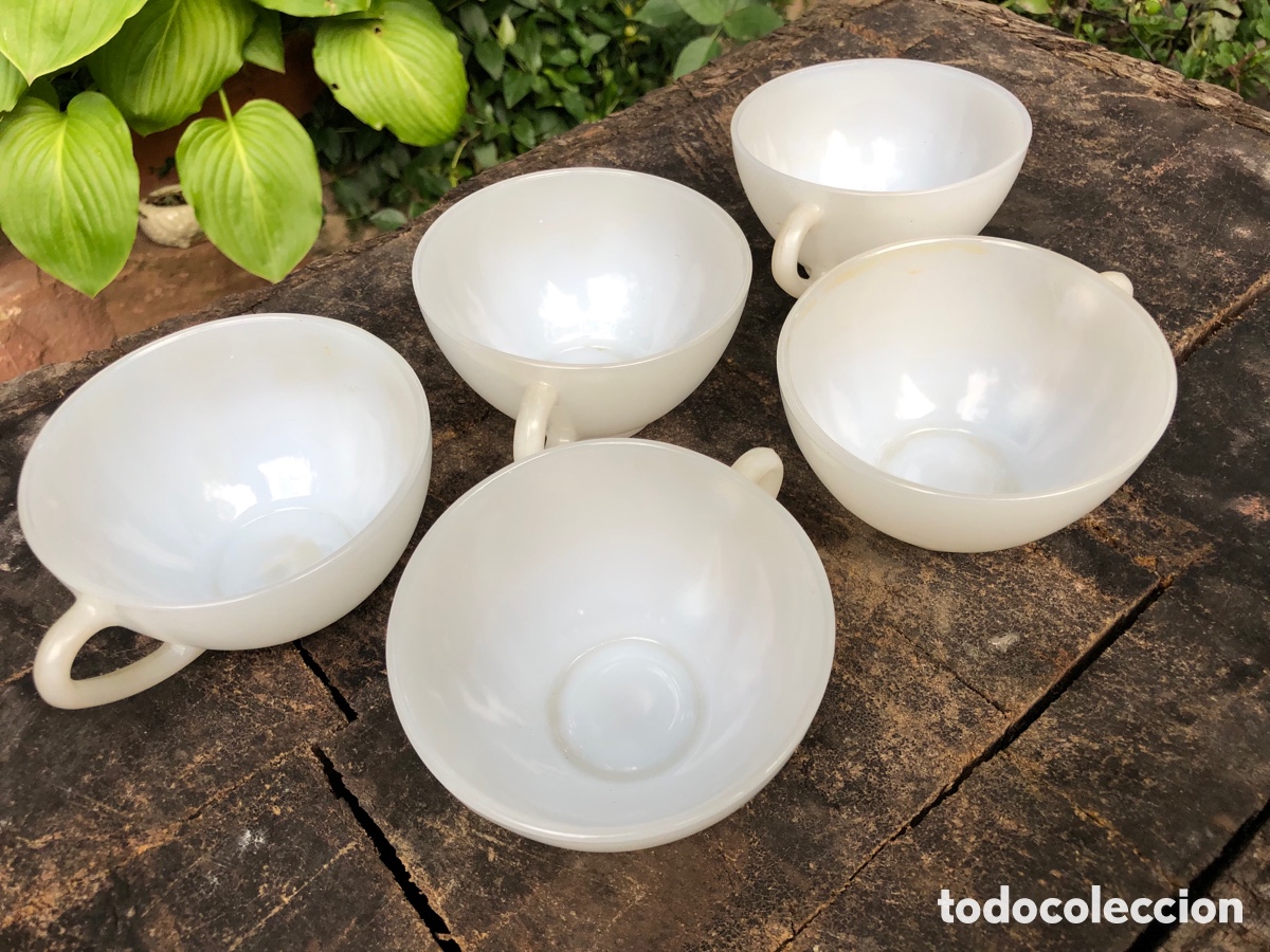 Antig&uuml;edades: CINCO TAZAS DE T&Eacute; . A&ntilde;os 70 - Foto 2