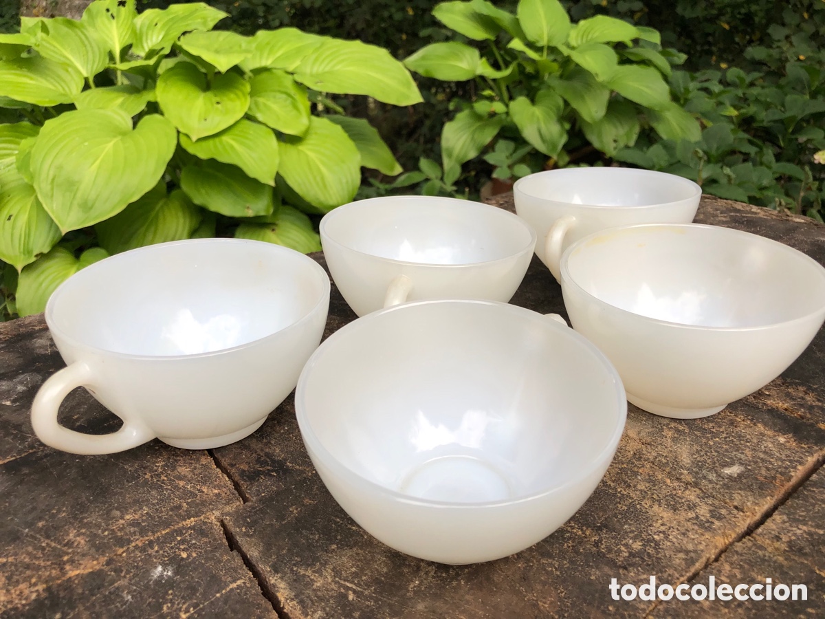 Antig&uuml;edades: CINCO TAZAS DE T&Eacute; . A&ntilde;os 70 - Foto 3