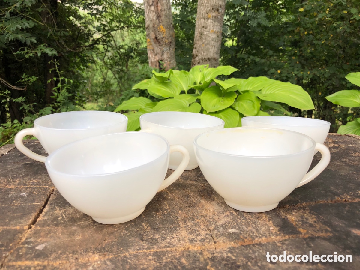 Antig&uuml;edades: CINCO TAZAS DE T&Eacute; . A&ntilde;os 70 - Foto 1