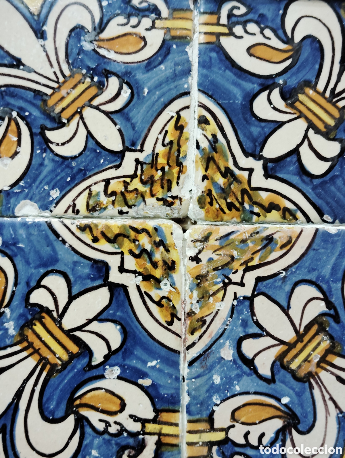 Antig&uuml;edades: Panel de azulejos siglo cvii - Foto 2
