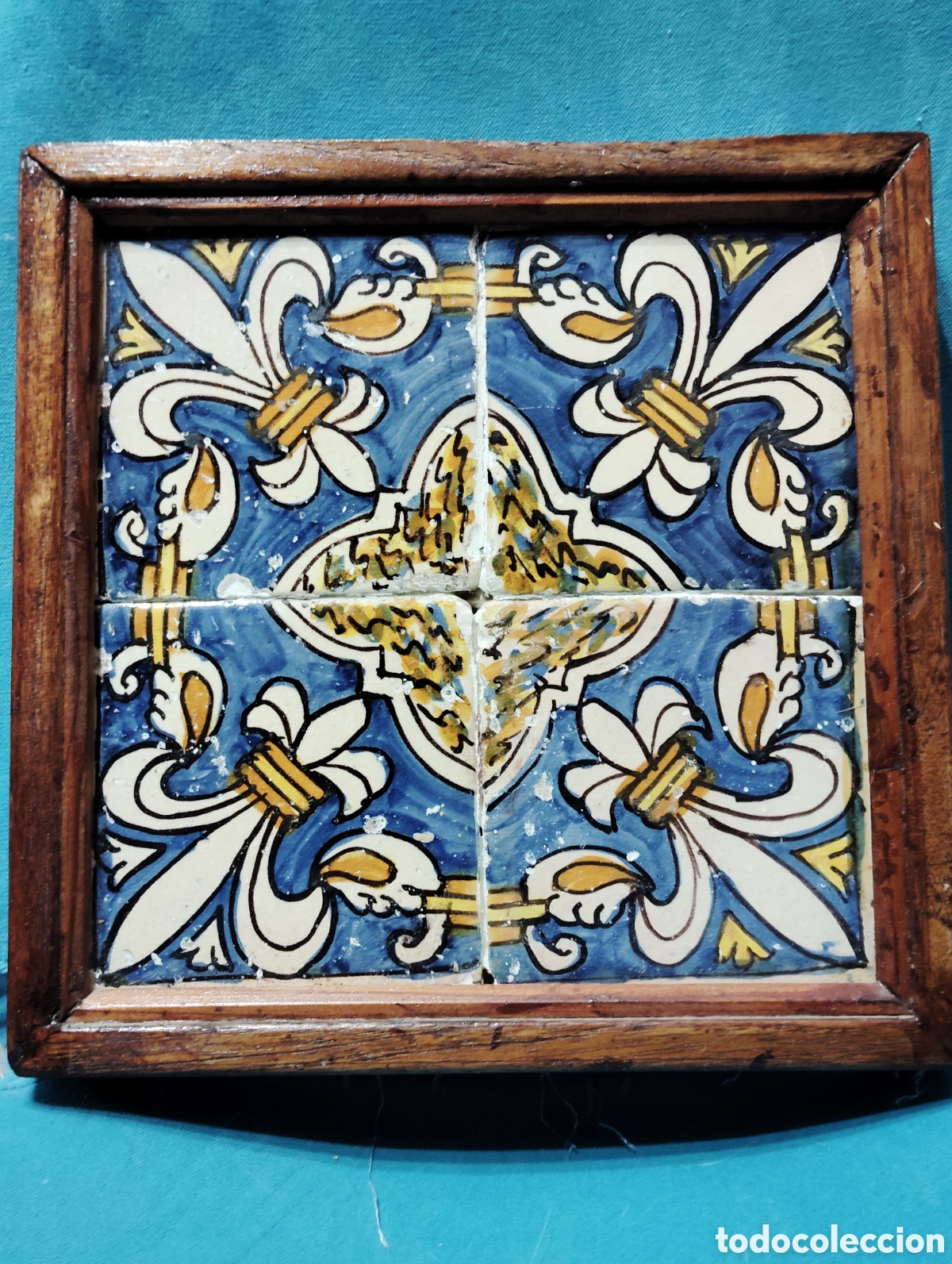 Antig&uuml;edades: Panel de azulejos siglo cvii - Foto 1