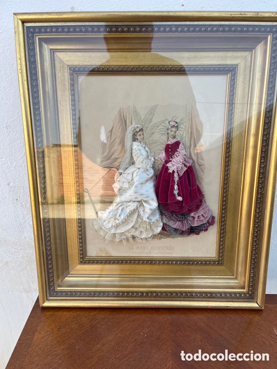 Antig&uuml;edades: Cuadro antiguo la moda ilustrada francesa - Foto 4