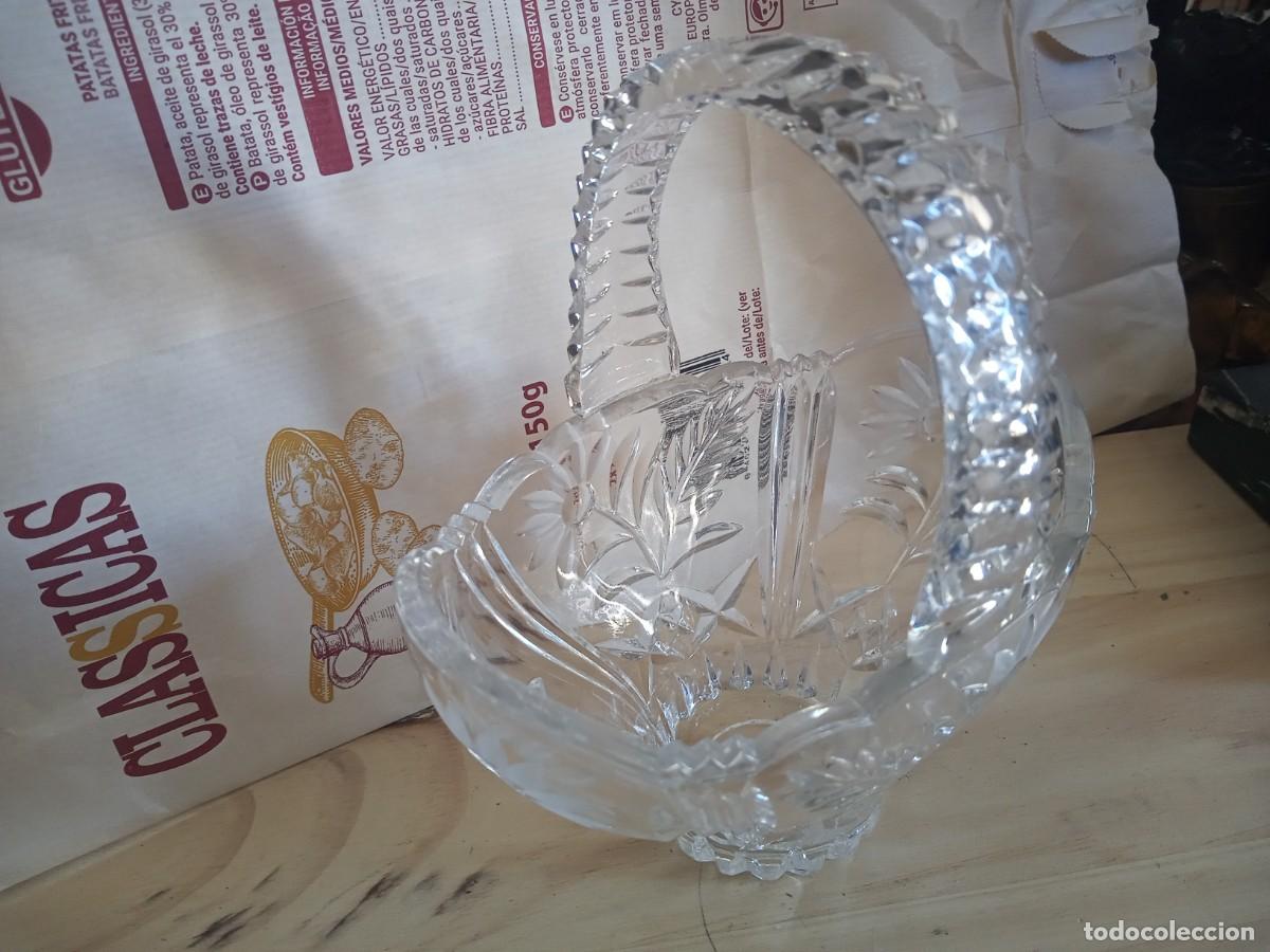 Antig&uuml;edades: BONITA CESTA DE CRISTAL - Foto 1