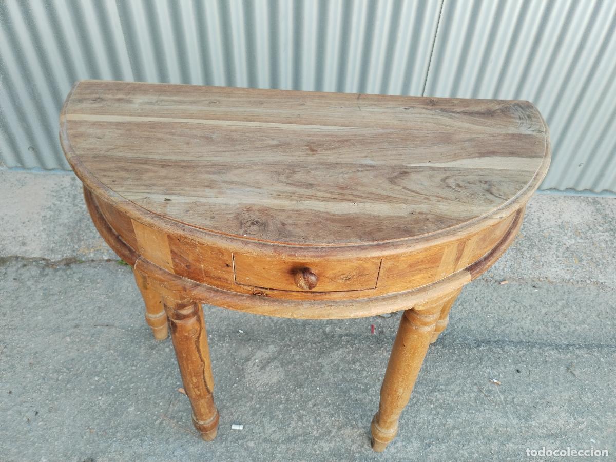 Antig&uuml;edades: consola rustica de madera maciza - Foto 2