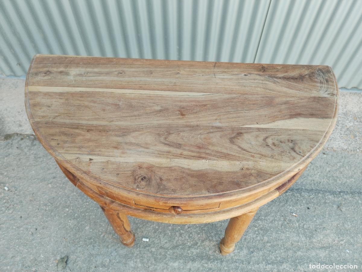 Antig&uuml;edades: consola rustica de madera maciza - Foto 3