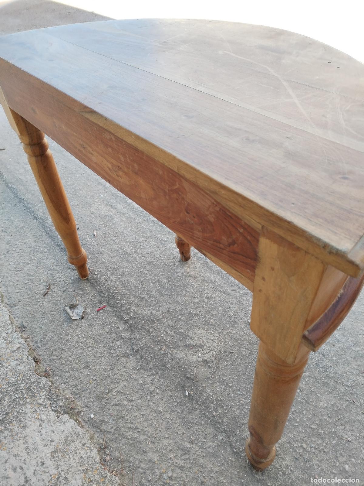 Antig&uuml;edades: consola rustica de madera maciza - Foto 4