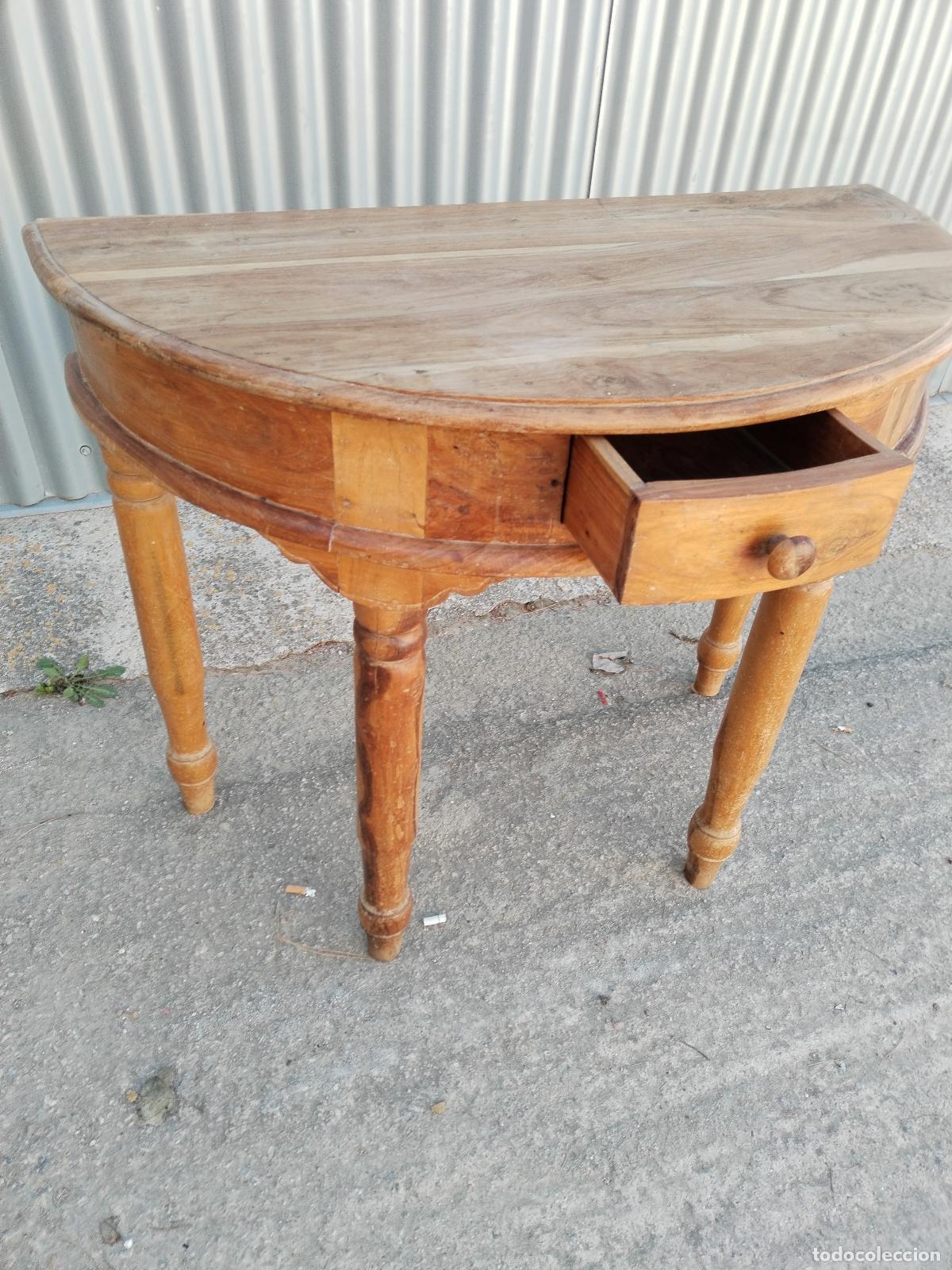 Antig&uuml;edades: consola rustica de madera maciza - Foto 5