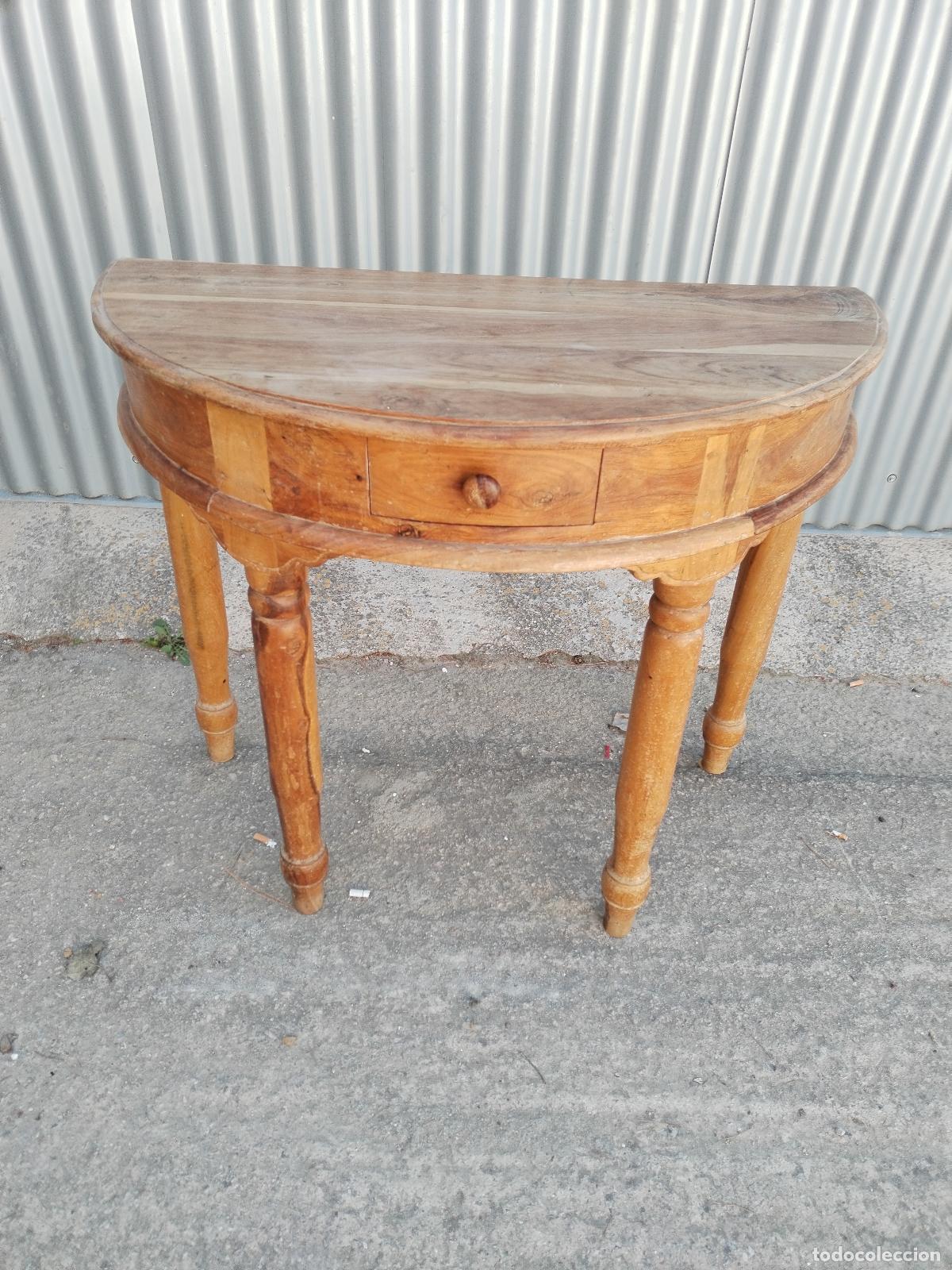 Antig&uuml;edades: consola rustica de madera maciza - Foto 7
