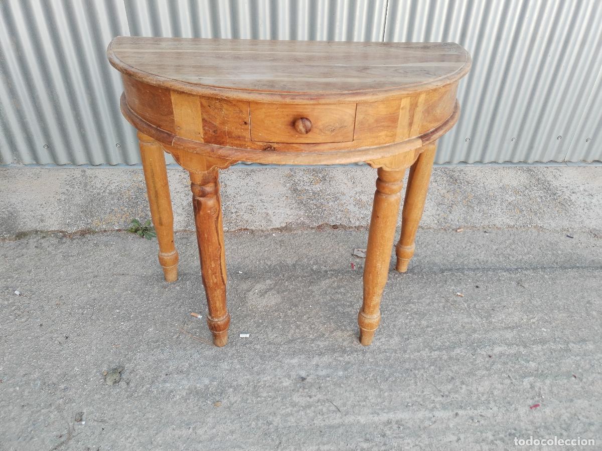Antig&uuml;edades: consola rustica de madera maciza - Foto 8