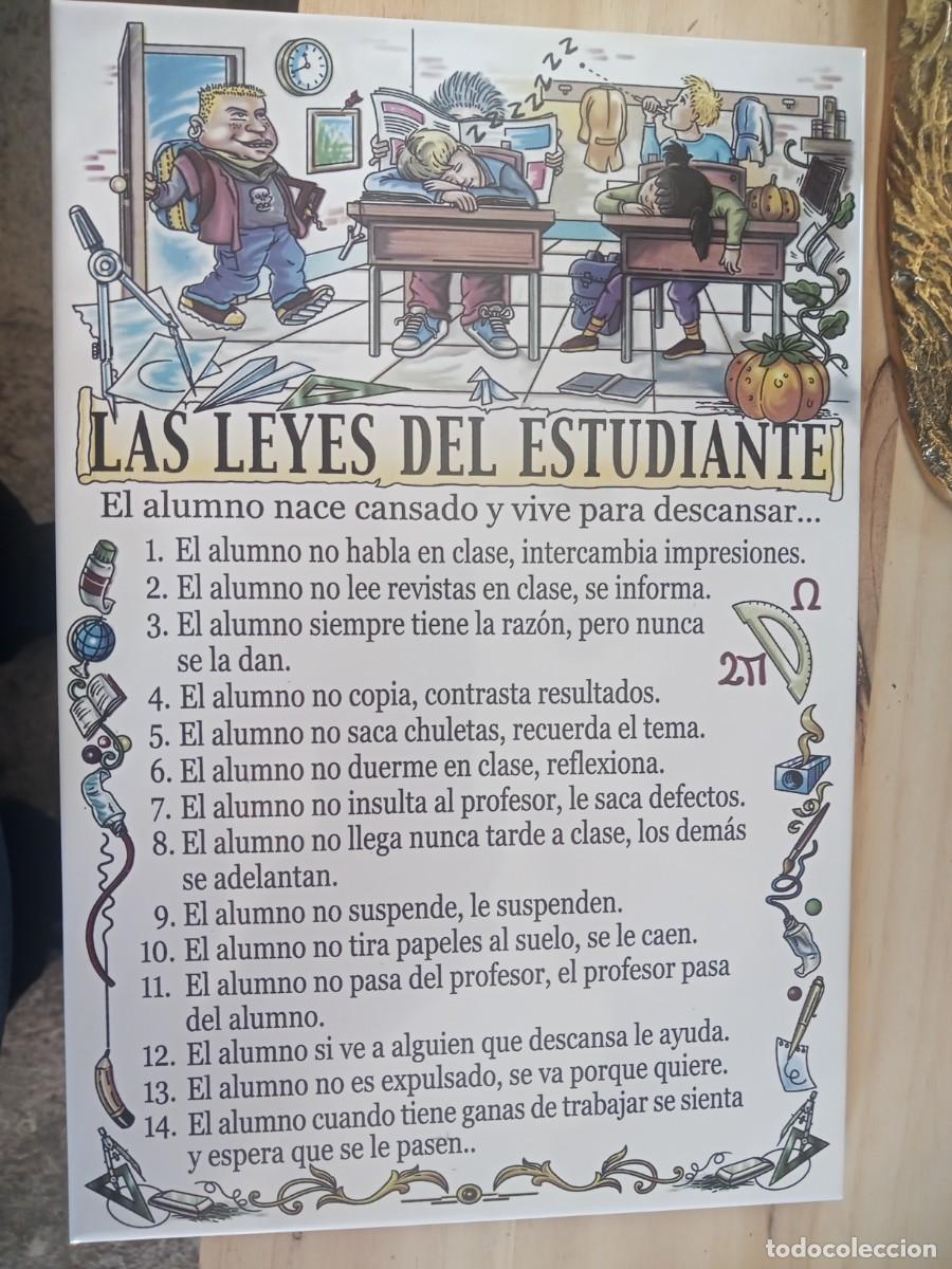 Antig&uuml;edades: LINDO AZULEJO. LAS LEYES DEL ESTUDIANTE. - Foto 1