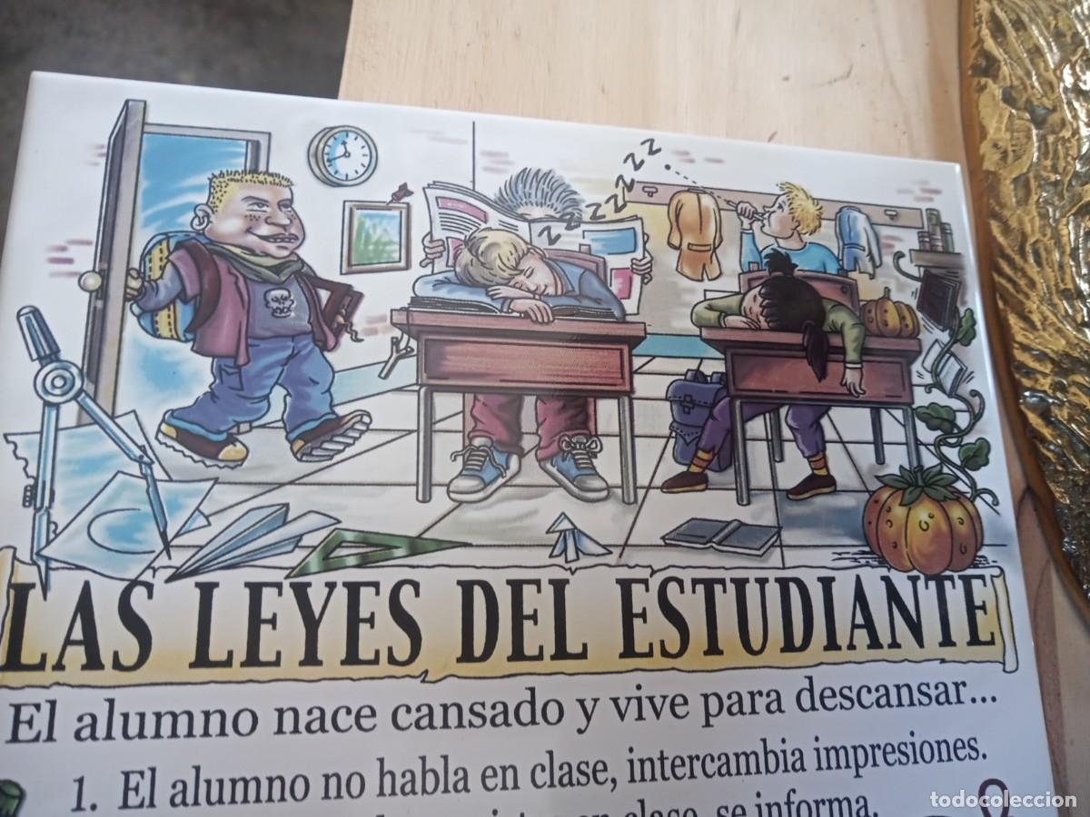 Antig&uuml;edades: LINDO AZULEJO. LAS LEYES DEL ESTUDIANTE. - Foto 3