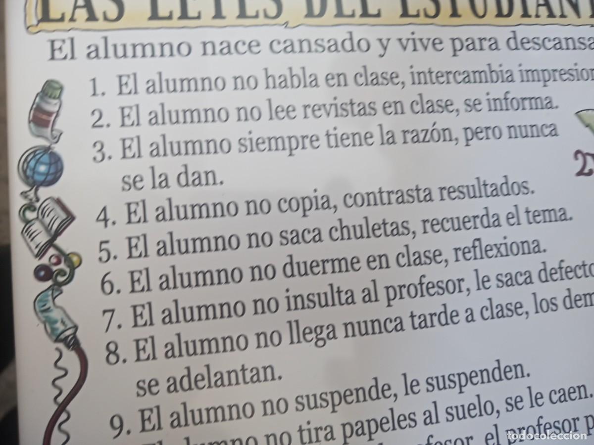 Antig&uuml;edades: LINDO AZULEJO. LAS LEYES DEL ESTUDIANTE. - Foto 5