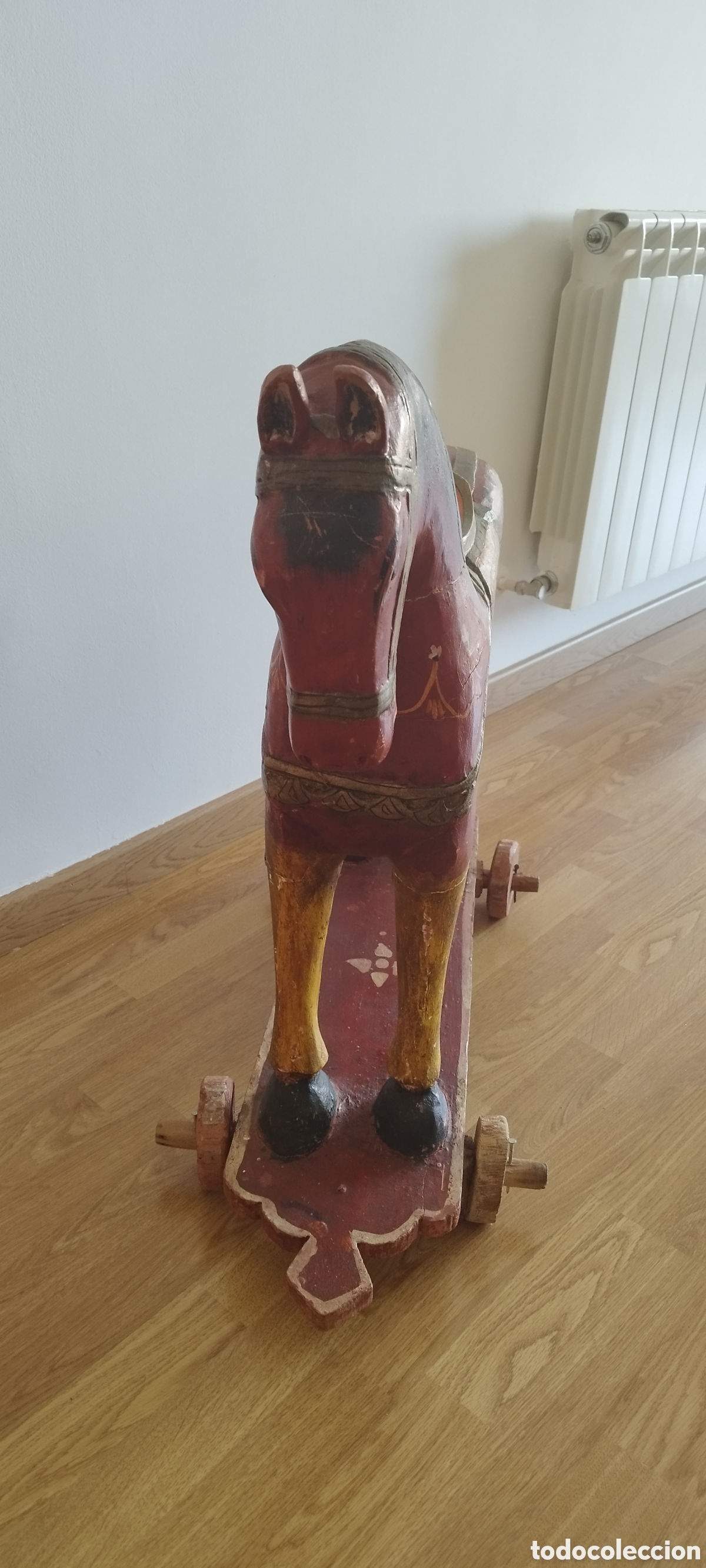 Antig&uuml;edades: Caballo antiguo de madera - Foto 3