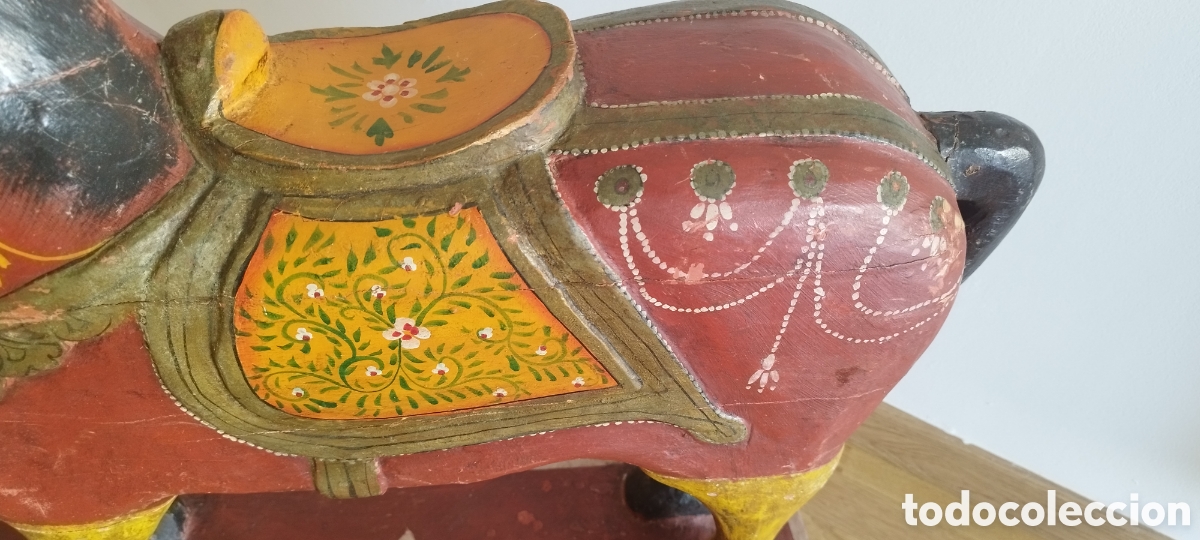Antig&uuml;edades: Caballo antiguo de madera - Foto 6