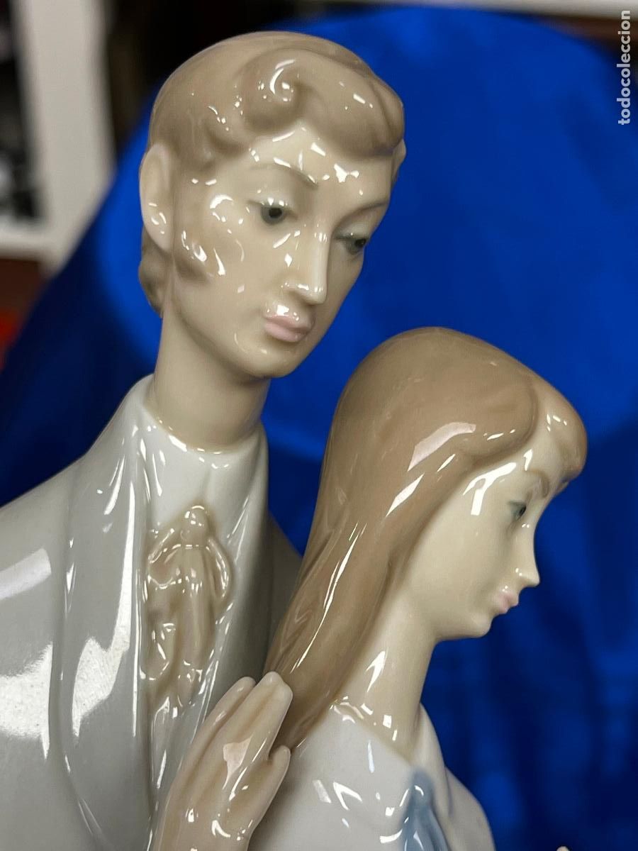 Antig&uuml;edades: PAREJA DE NOVIOS LLADRO ROSAL - Foto 2