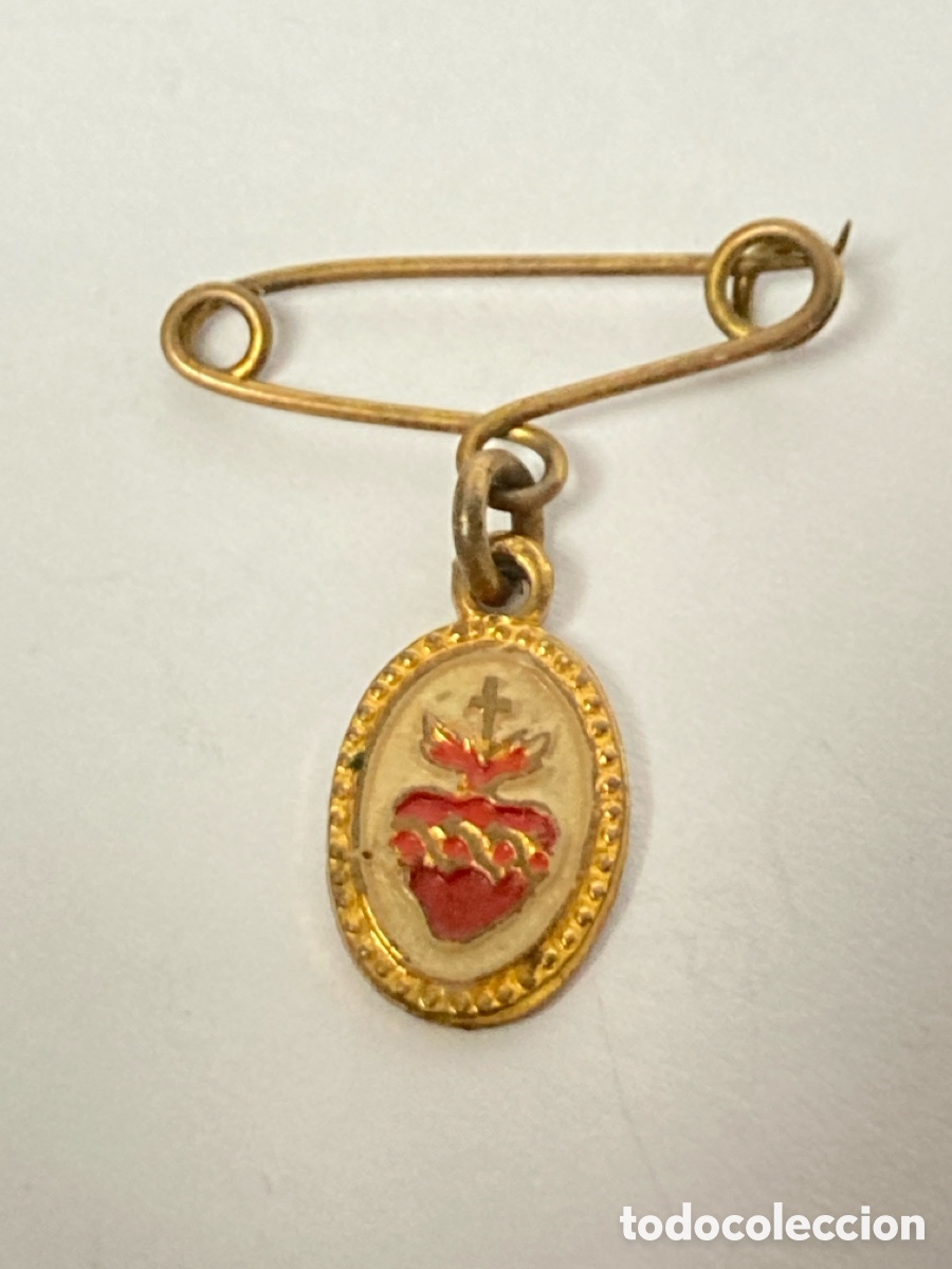 Antig&uuml;edades: Broche de sagrado coraz&oacute;n /B92 - Foto 1