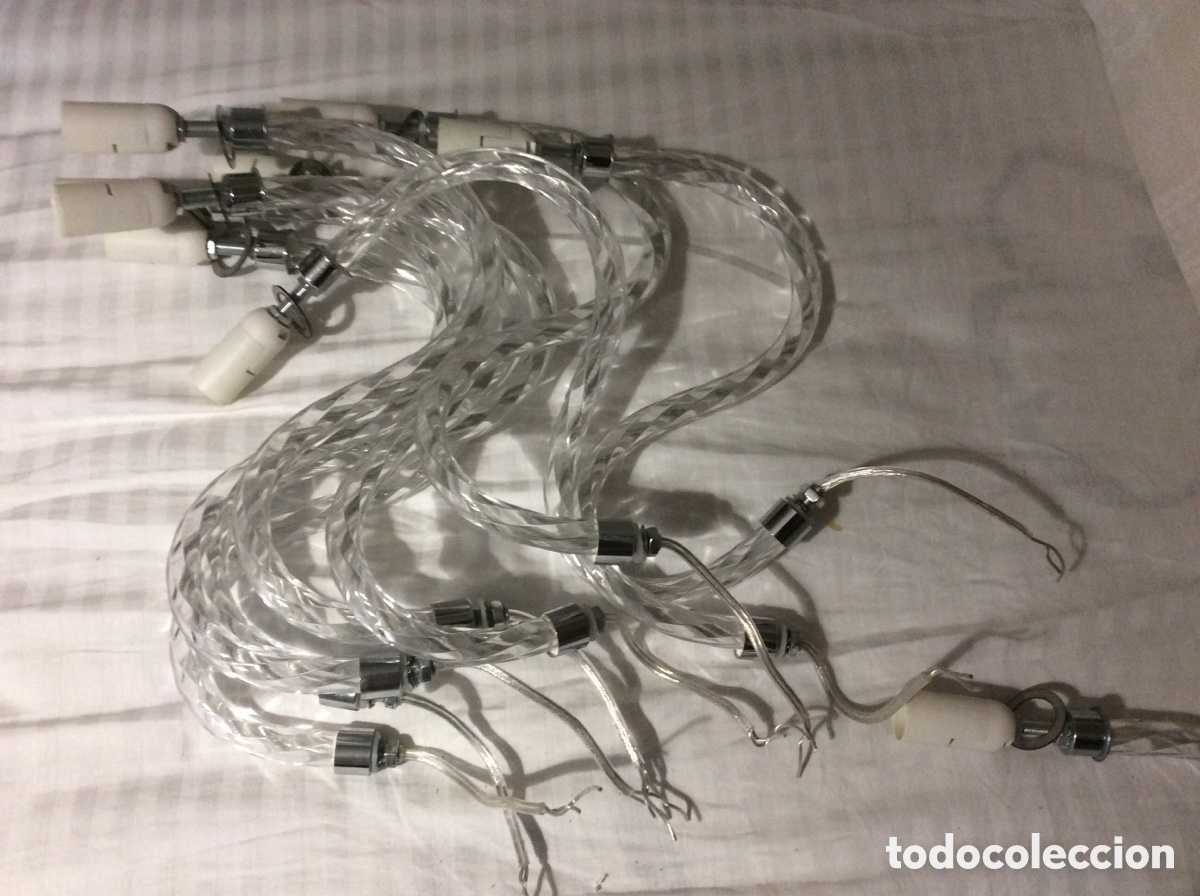 Antig&uuml;edades: 9 brazos l&aacute;mpara resina - Foto 1