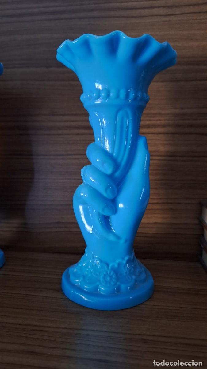Antig&uuml;edades: Jarr&oacute;n de opalina azul - Foto 1