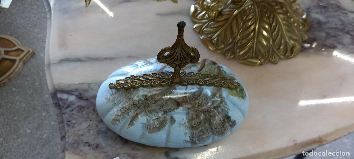 Antig&uuml;edades: Antigua sopera, centro de mesa pintada a mano - Foto 10