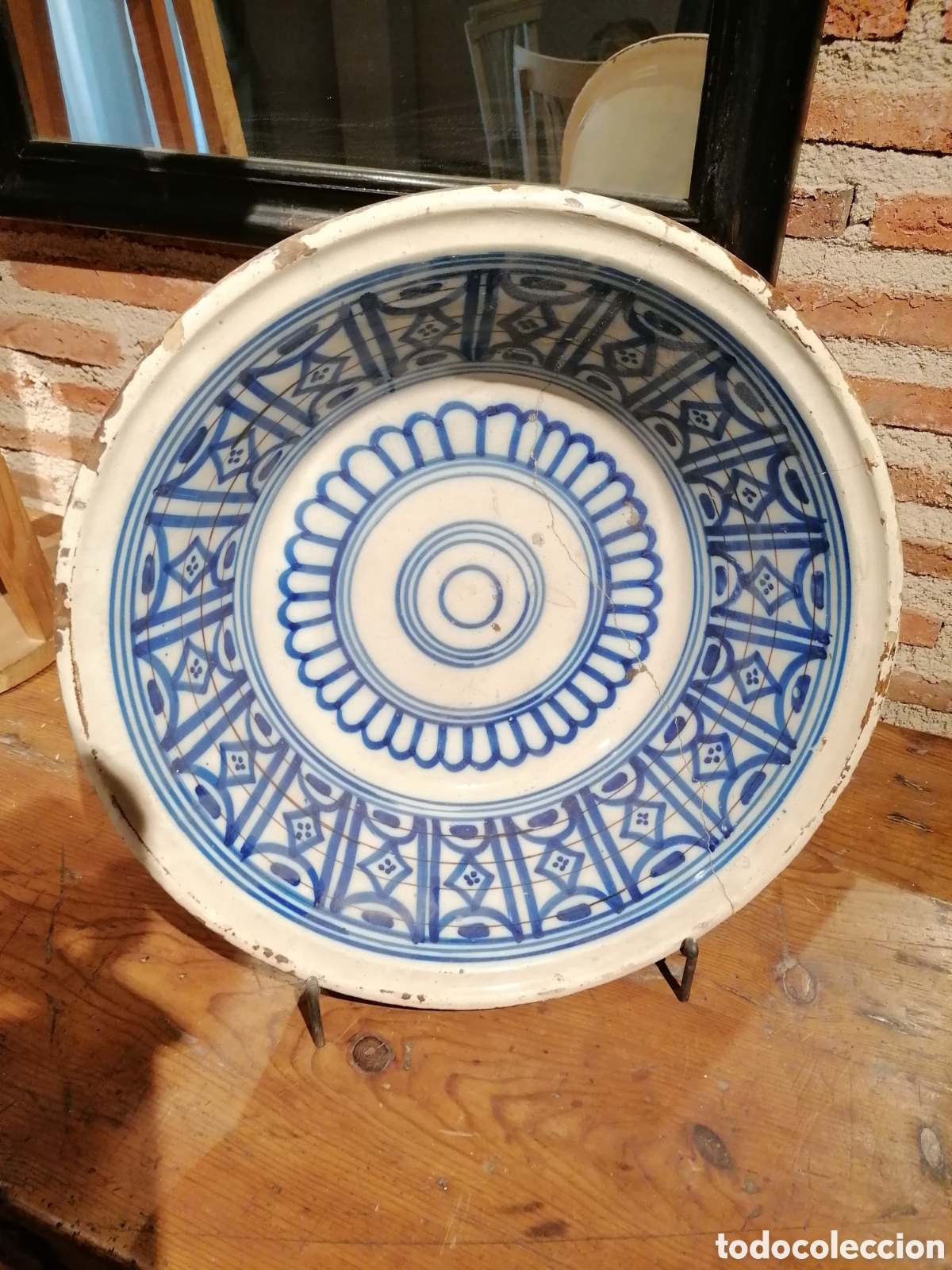 Antiques: Lebrillo de cer&aacute;mica esmaltada mayolica